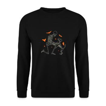 Skeleton Dog Halloween Dog Lover - Sweat-shirt Unisexe - noir - Devant - Alina (178cm) & Michal (187cm)