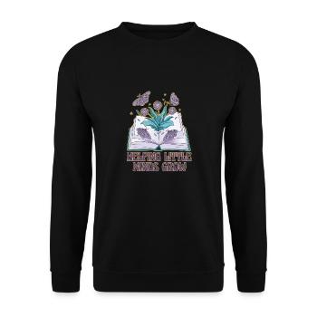 Wildflowers Teacher School Hilfe Für Die - Unisex Pullover - Schwarz - Vorne - Alina (178cm) & Michal (187cm)