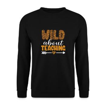 Wild About Teaching Lehrer Schule Pre-K Tier - Unisex Pullover - Schwarz - Vorne - Alina (178cm) & Michal (187cm)