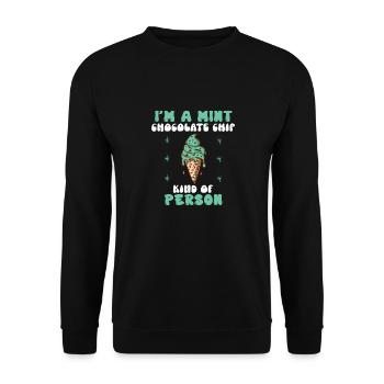 I'm A Mint Chocolate Chip Kind Of Person - Unisex Sweatshirt - black - Front - Alina (178cm) & Michal (187cm)