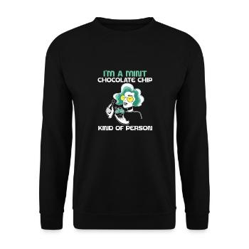 I'm A Mint Chocolate Chip Kind Of Person - Unisex Sweatshirt - black - Front - Alina (178cm) & Michal (187cm)