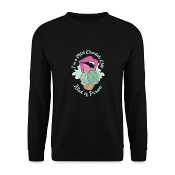 I'm A Mint Chocolate Chip Kind Of Person - Unisex Sweatshirt - black - Front - Alina (178cm) & Michal (187cm)