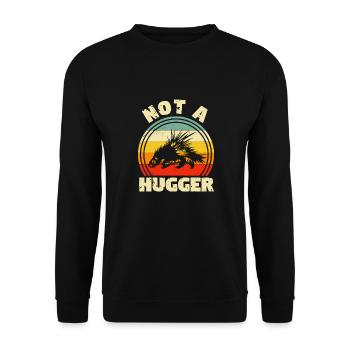 Pas un Hugger Porcupine Nature Lover Rod - Sweat-shirt Unisexe - noir - Devant - Alina (178cm) & Michal (187cm)