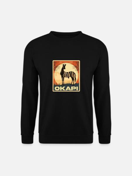 Okapi Sunset Spirit Animal - Unisex Sweatshirt - black