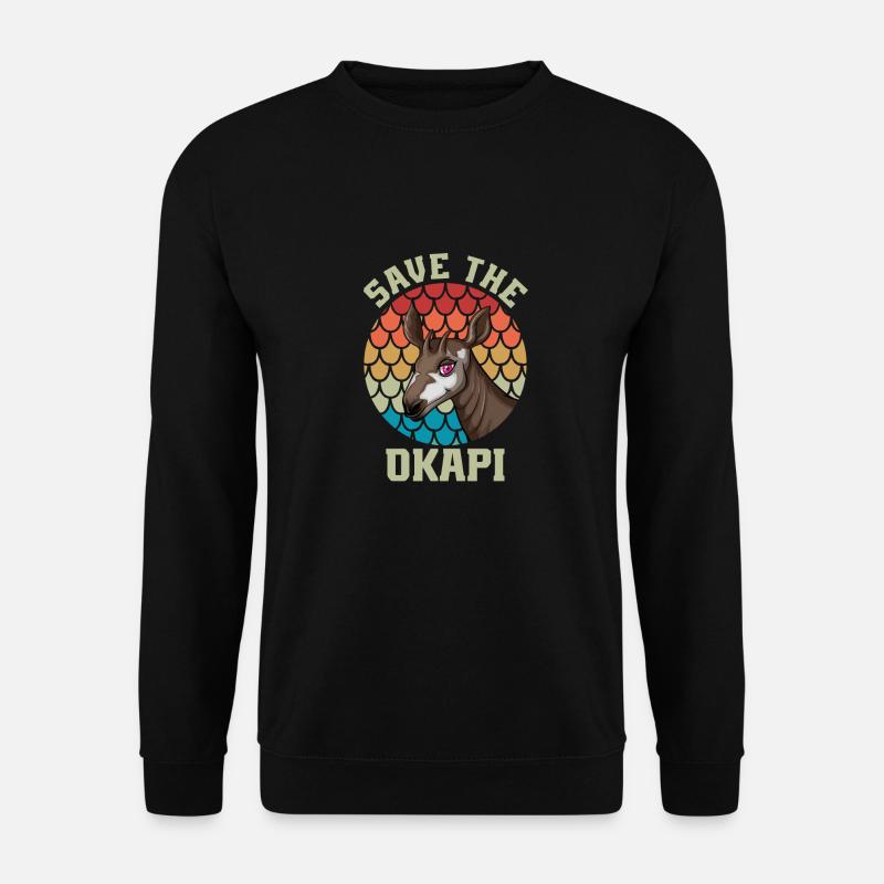 Okapi coucher de soleil Animal - Sweat-shirt Unisexe - noir