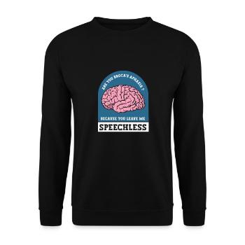 Renforcer la connexion de sensibilisation à l’aphasie - Sweat-shirt Unisexe - noir - Devant - Alina (178cm) & Michal (187cm)