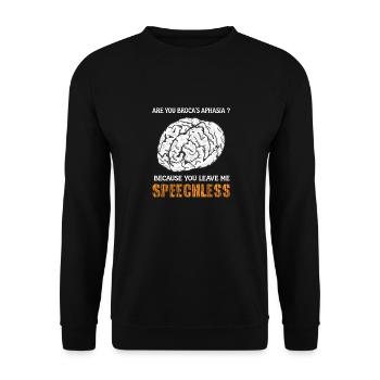 Empower Aphasia Awareness Connection - Unisex Pullover - Schwarz - Vorne - Alina (178cm) & Michal (187cm)