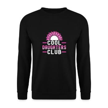 Cool Aunts Club Groovy Retro Tante Muttertag - Unisex Pullover - Schwarz - Vorne - Alina (178cm) & Michal (187cm)