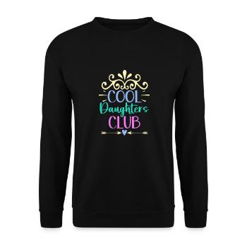 Cool Aunts Club Groovy Retro Tante Muttertag - Unisex Pullover - Schwarz - Vorne - Alina (178cm) & Michal (187cm)