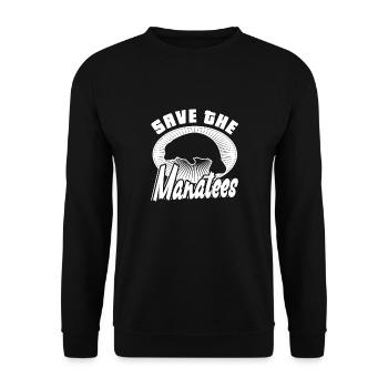 Save the manatees Aquatic animals Manatees - Unisex Sweatshirt - black - Front - Alina (178cm) & Michal (187cm)