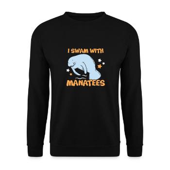 Ich Schwamm Mit Seekühen Wassertiere Seekühe - Unisex Pullover - Schwarz - Vorne - Alina (178cm) & Michal (187cm)