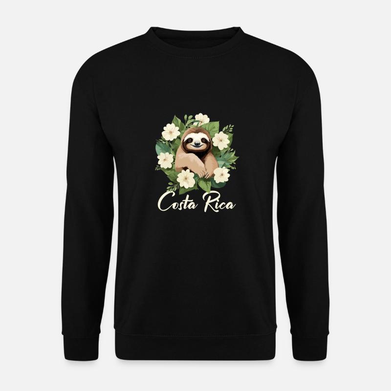 Costa Rica Tropical Sloth - Unisex Sweatshirt - black