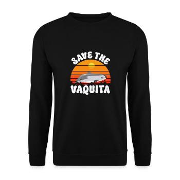 Save the Vaquita Porpoise Cochito - Unisex Sweatshirt - black - Front - Alina (178cm) & Michal (187cm)