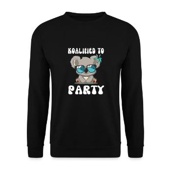 Mignon Koalifié Pour Fête, Koala Bear Lover - Sweat-shirt Unisexe - noir - Devant - Alina (178cm) & Michal (187cm)