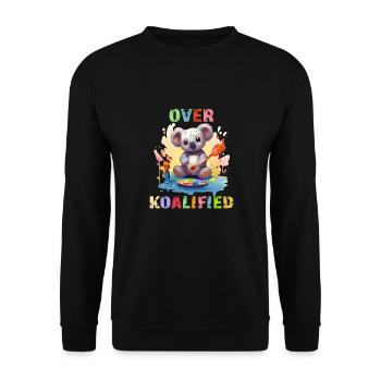 Über Koalified Koala Bear Lover Geburtstag - Unisex Pullover - Schwarz - Vorne - Alina (178cm) & Michal (187cm)