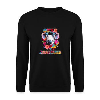 Über Koalified Koala Bear Lover Geburtstag - Unisex Pullover - Schwarz - Vorne - Alina (178cm) & Michal (187cm)