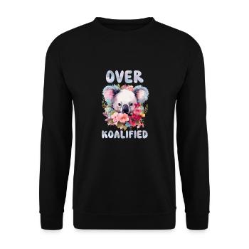 Über Koalified Koala Bear Lover Geburtstag - Unisex Pullover - Schwarz - Vorne - Alina (178cm) & Michal (187cm)