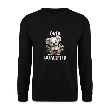 Über Koalified Koala Bear Lover Geburtstag - Unisex Pullover - Schwarz - Vorne - Alina (178cm) & Michal (187cm)