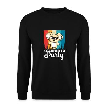 Mignon Koalifié Pour Fête, Koala Bear Lover - Sweat-shirt Unisexe - noir - Devant - Alina (178cm) & Michal (187cm)