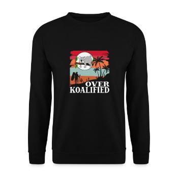 Über Koalified Koala Bear Lover Geburtstag - Unisex Pullover - Schwarz - Vorne - Alina (178cm) & Michal (187cm)