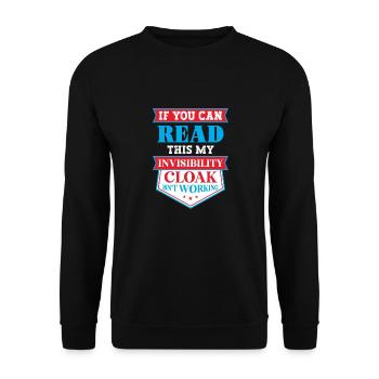 My invisible coat doesn't work - Unisex Sweatshirt - black - Front - Alina (178cm) & Michal (187cm)