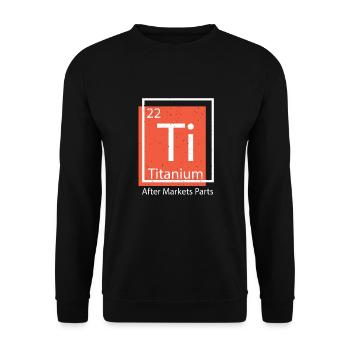 Hüftprothese Titan Ti Gebrauchtteile Wissenschaft - Unisex Pullover - Schwarz - Vorne - Alina (178cm) & Michal (187cm)