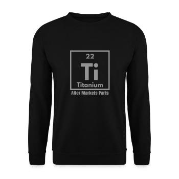 Hüftprothese Titan Ti Gebrauchtteile Wissenschaft - Unisex Pullover - Schwarz - Vorne - Alina (178cm) & Michal (187cm)
