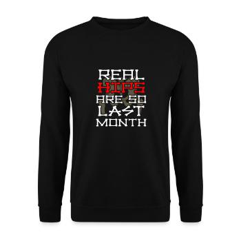 Real Hips Are So Last Month Joint Replacement - Unisex Sweatshirt - black - Front - Alina (178cm) & Michal (187cm)