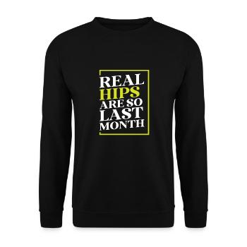 Real Hips Are So Last Month Joint Replacement - Unisex Sweatshirt - black - Front - Alina (178cm) & Michal (187cm)