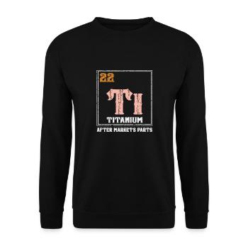 Hüftprothese Titan Ti Gebrauchtteile Wissenschaft - Unisex Pullover - Schwarz - Vorne - Alina (178cm) & Michal (187cm)