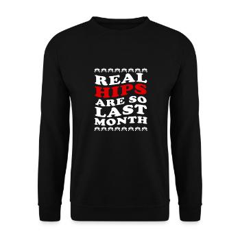 Real Hips Are So Last Month Joint Replacement - Unisex Sweatshirt - black - Front - Alina (178cm) & Michal (187cm)