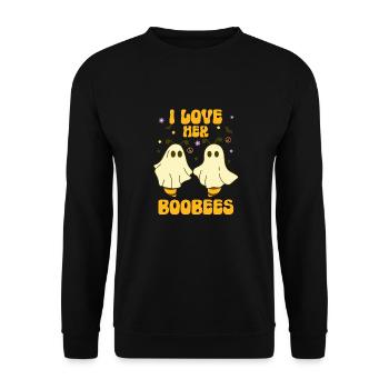Ich Liebe Ihr Boo Bees Pärchen Halloween Kostüm - Unisex Pullover - Schwarz - Vorne - Alina (178cm) & Michal (187cm)