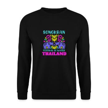 SongKran Festival Des Wassers Thailand - Unisex Pullover - Schwarz - Vorne - Alina (178cm) & Michal (187cm)