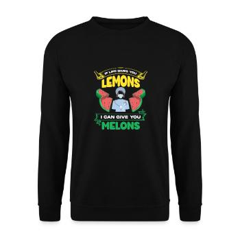 funny joke about plastic surgeons, - Unisex Sweatshirt - black - Front - Alina (178cm) & Michal (187cm)