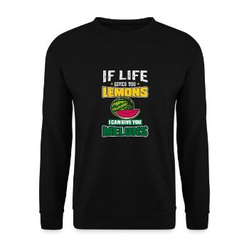 funny joke about plastic surgeons, - Unisex Sweatshirt - black - Front - Alina (178cm) & Michal (187cm)