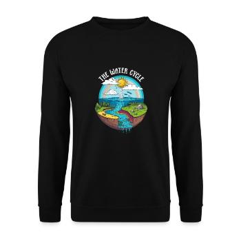 The Water Cycle - Meterology Weather Forecast - Unisex Sweatshirt - black - Front - Alina (178cm) & Michal (187cm)