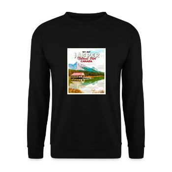 Jasper National Park, British Columia, Canada - Unisex Sweatshirt - black - Front - Alina (178cm) & Michal (187cm)