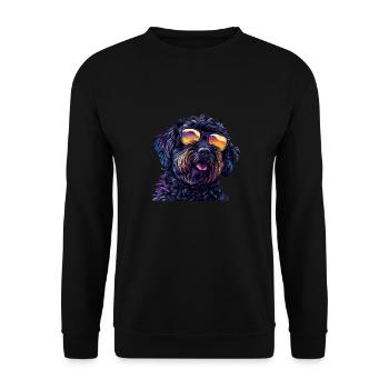Labradoodle Doodle chiens maman ami à fourrure - Sweat-shirt Unisexe - noir - Devant - Alina (178cm) & Michal (187cm)
