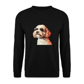Labradoodle Doodle chiens maman ami à fourrure - Sweat-shirt Unisexe - noir - Devant - Alina (178cm) & Michal (187cm)