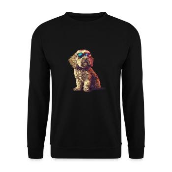 Labradoodle Doodle chiens maman ami à fourrure - Sweat-shirt Unisexe - noir - Devant - Alina (178cm) & Michal (187cm)