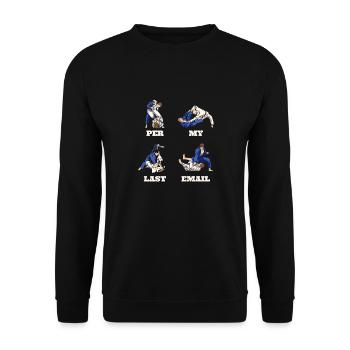 My last e-mail - Humor in the office - Unisex Sweatshirt - black - Front - Alina (178cm) & Michal (187cm)