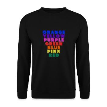 Farben Des Regenbogens - Lustiges ROYGBIV - Unisex Pullover - Schwarz - Vorne - Alina (178cm) & Michal (187cm)