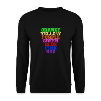 Farben Des Regenbogens - Lustiges ROYGBIV - Unisex Pullover - Schwarz - Vorne - Alina (178cm) & Michal (187cm)