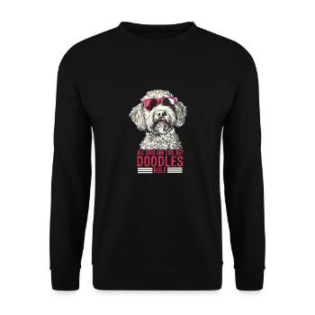 Tous les chiens sont cool, mais les griffonnages règnent sur le labradoodle - Sweat-shirt Unisexe - noir - Devant - Alina (178cm) & Michal (187cm)