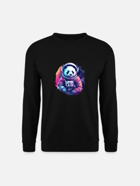 Panda Astronaut - Bamboo Rocket Adventures - Sweat-shirt Unisexe - noir