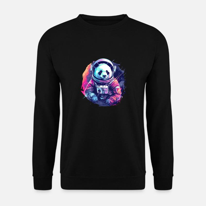 Panda Astronaut - Bamboo Rocket Adventures - Sweat-shirt Unisexe - noir