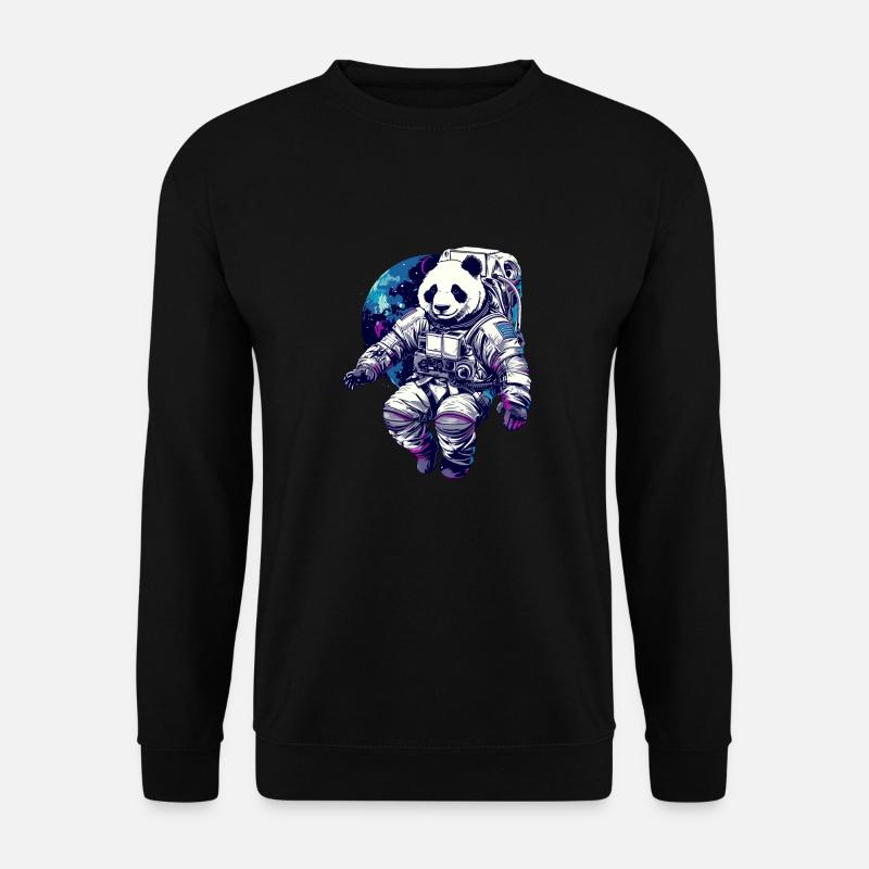 Panda Astronaut - Bamboo Rocket Adventures - Sweat-shirt Unisexe - noir