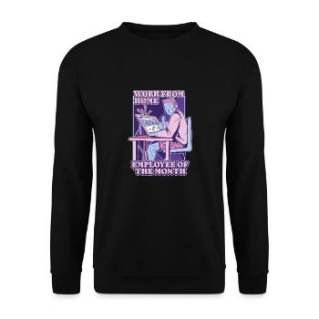 Von Zu Hause Aus Arbeiten - Mitarbeiter Des Monats - Unisex Pullover - Schwarz - Vorne - Alina (178cm) & Michal (187cm)