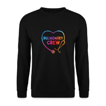 Pulmonary Crew - Respiratory Health - Unisex Sweatshirt - black - Front - Alina (178cm) & Michal (187cm)