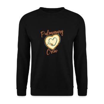 Pulmonary Crew - Respiratory Health - Unisex Sweatshirt - black - Front - Alina (178cm) & Michal (187cm)